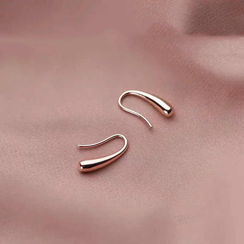 Elegant minimalist drop earrings by Plush Fashion Hub featuring lightweight sterling silver jewelry for women.
