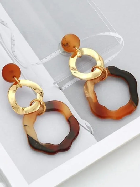 Fashion Ring Big Earrings - Plush Fashion Hub