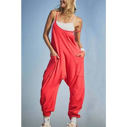 Feisty Orange jumpsuit overalls - Plush Fashion Hub