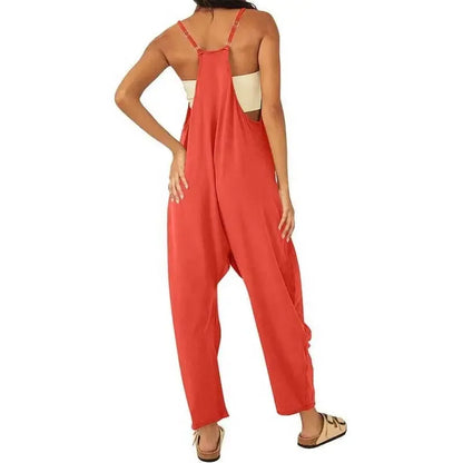 Feisty Orange jumpsuit overalls - Plush Fashion Hub