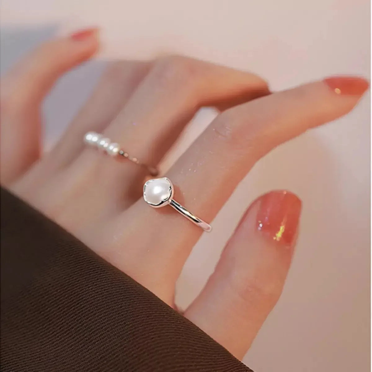 Freshwater Pearl 925 Sterling Silver Open Ring - Plush Fashion Hub