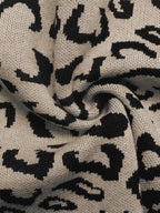 Frill Leopard Long Sleeve Sweater - Plush Fashion Hub