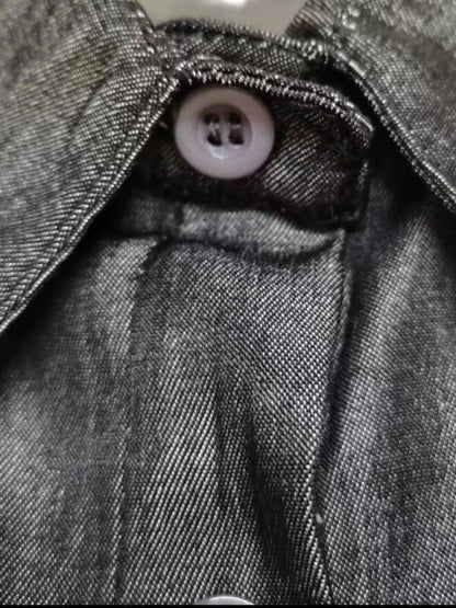 Full Size Button-Down Maxi Denim Dress Plus Size - Plush Fashion Hub