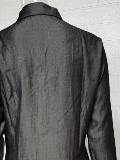 Full Size Button-Down Maxi Denim Dress Plus Size - Plush Fashion Hub