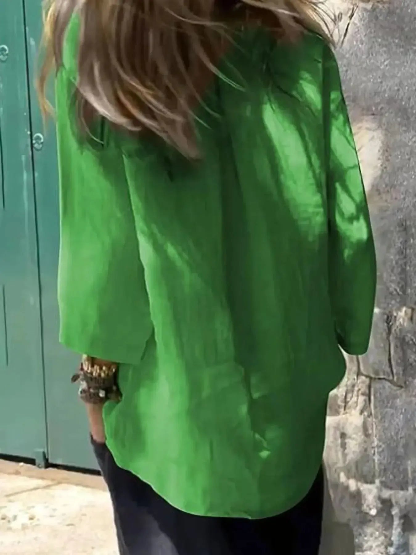 Full Size Round Neck Relaxed Fit Blouse Plus Size - Plush Fashion Hub