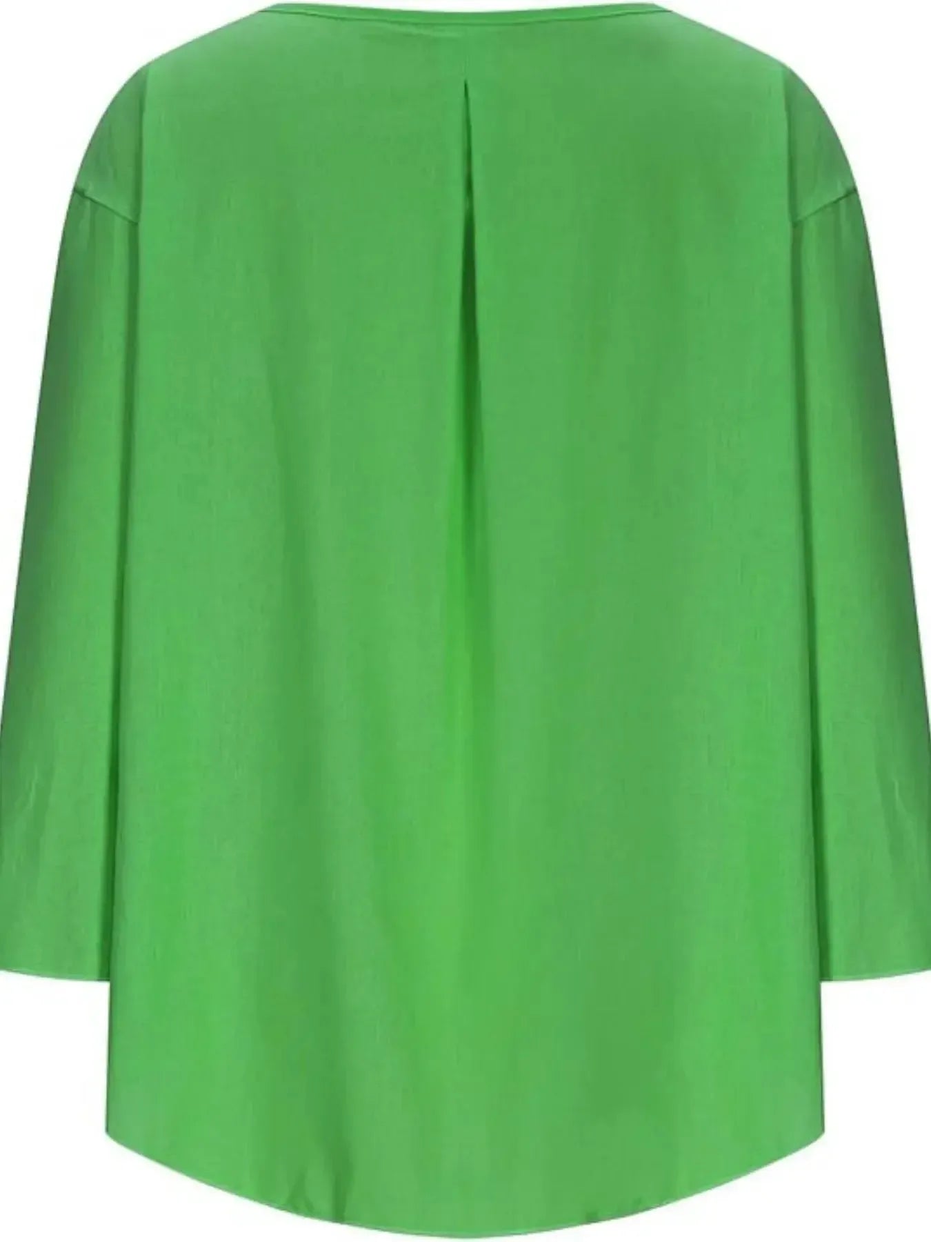 Full Size Round Neck Relaxed Fit Blouse Plus Size - Plush Fashion Hub