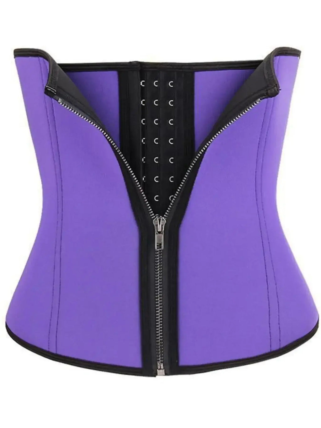 Full-size Plush Fashion Hub zipper shaping band with hook and eye closure for tummy control, plus-size, full coverage.