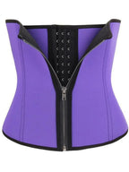 Full-size Plush Fashion Hub zipper shaping band with hook and eye closure for tummy control, plus-size, full coverage.
