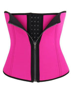 Full-size Plush Fashion Hub zipper shaping band with hook and eye closure for tummy control, designed for plus-size waist shaping.