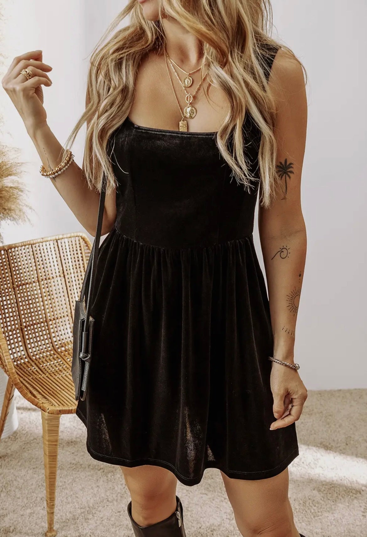 Black Velvet Tennis dress Pretty Little Patriot