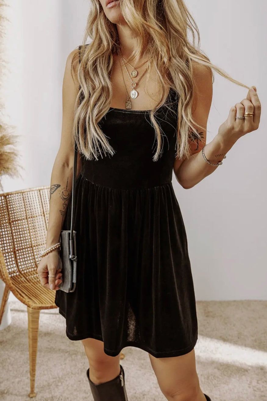 Black Velvet Tennis dress Pretty Little Patriot