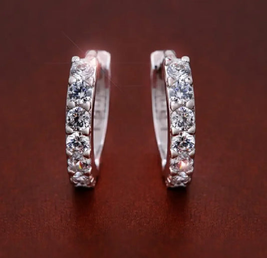 Fully sterling silver earrings - Plush Fashion Hub