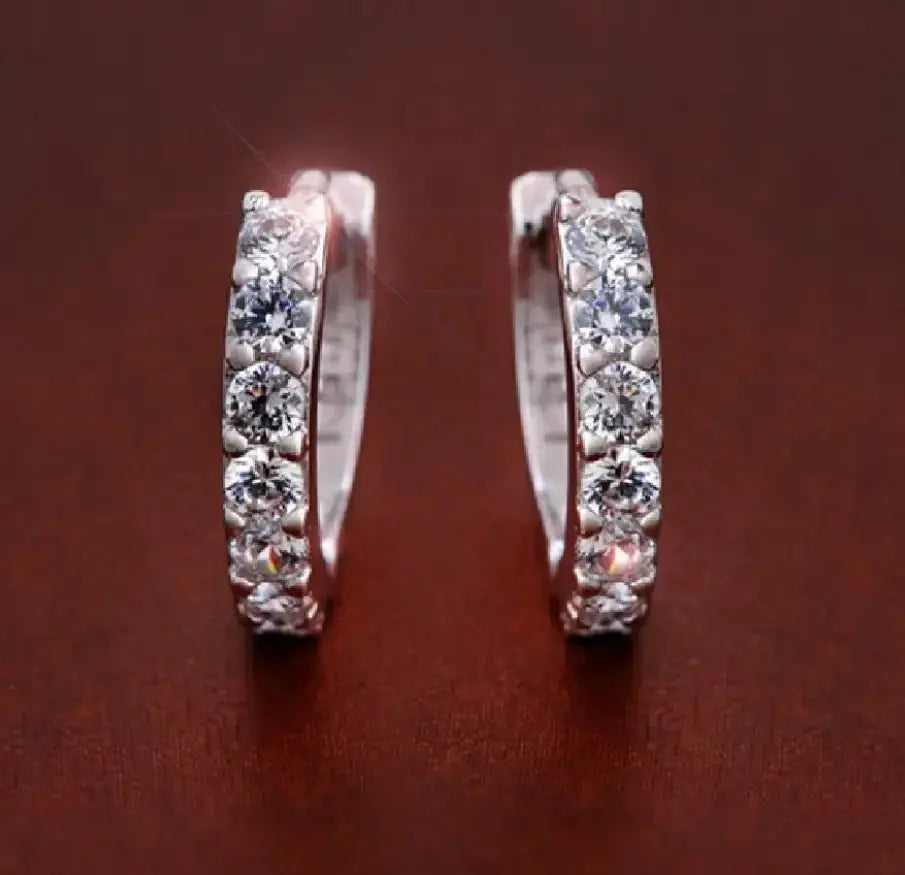 Fully sterling silver earrings - Plush Fashion Hub