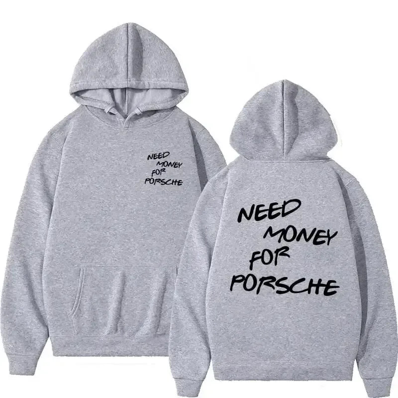 Funny Need Money Letter Print Hoodie Fashion Design - Plush Fashion Hub