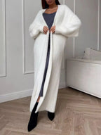 Fuzzy Open Front Longline Cardigan - Plush Fashion Hub