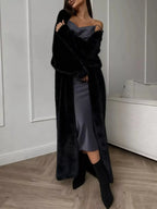 Fuzzy Open Front Longline Cardigan - Plush Fashion Hub