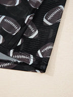 Sheer mesh long sleeve layering top by Plush Fashion Hub, breathable stretch fit, ideal for game day or casual wear.