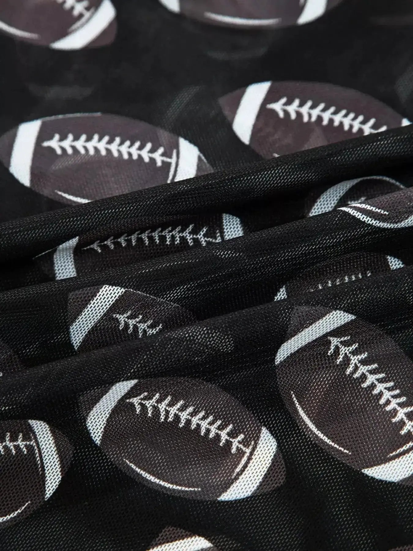 Plush Fashion Hub Game Day sheer mesh long sleeve top with breathable stretch fit, perfect for layered game day looks.