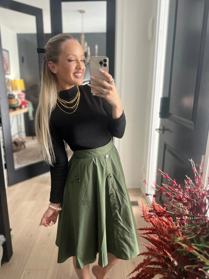 Green Pocket Skirt -clearance Pretty Little Patriot