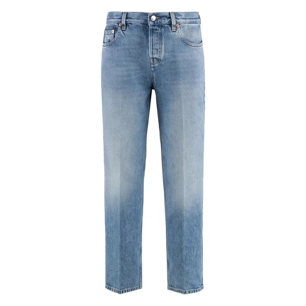 Gucci Blue Denim - Straight-Leg Jeans Women - Plush Fashion Hub