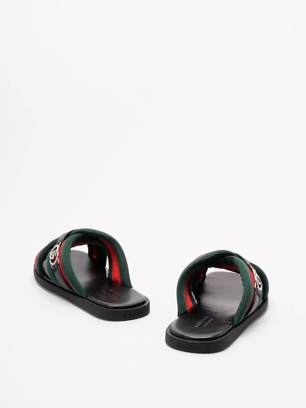 Gucci Men Criss-Cross Sandals With `Web` - Plush Fashion Hub