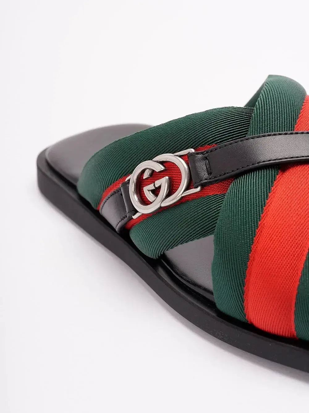 Gucci Men Criss-Cross Sandals With `Web` - Plush Fashion Hub