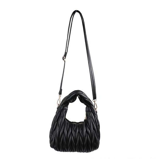 Black H-Miu Bag from The House of Stylez featuring sleek design and stylish leather material.