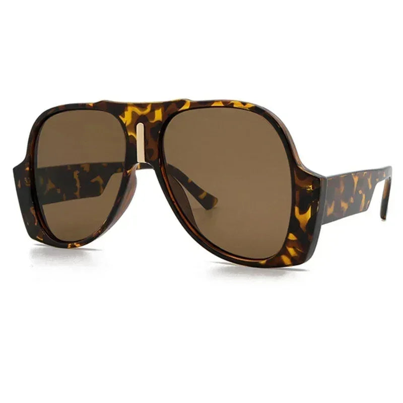 Oversized gradient pilot sunglasses for women and men with UV400 protection, luxury vintage style, Plush Fashion Hub eyewear