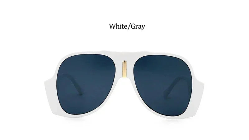 Oversized gradient pilot sunglasses for women and men with UV400 protection, luxury vintage eyewear by Plush Fashion Hub