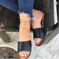 Comfortable wedge heel women's sandals in neutral tones, featuring mid-heel height and open-toe design by Trendy Attic Store01