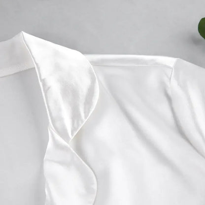 Heavenly Feathered Silk Pajamas in color options - Plush Fashion Hub