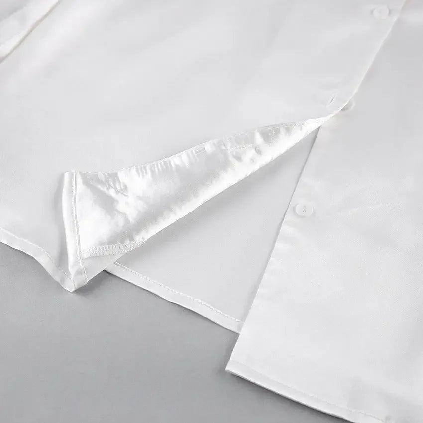 Heavenly Feathered Silk Pajamas in color options - Plush Fashion Hub