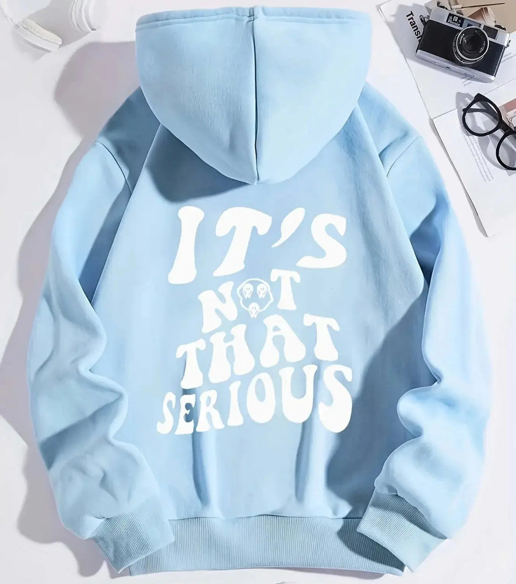 Loose fit cotton hoodie from Plush Fashion Hub, high-street streetwear pullover with a relaxed, comfortable style.