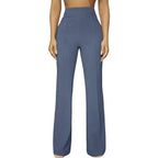 Women’s high-waist straight-leg business casual trousers by Plush Fashion Hub, suitable for work and fall fashion.