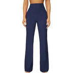 Women's high-waist straight-leg business casual pants from Plush Fashion Hub, perfect for professional or fall casual wear.