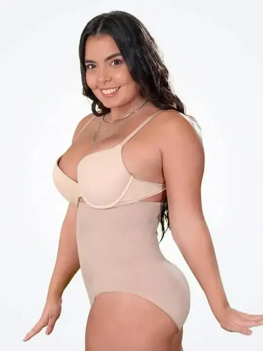 High-waisted seamless shapewear briefs by Plush Fashion Hub with tummy control and butt-lift design for a smooth silhouette.