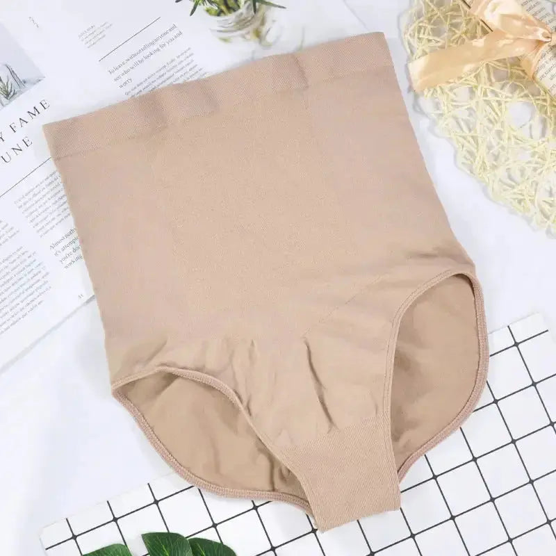 High-waisted seamless shapewear briefs by Plush Fashion Hub with tummy control and butt-lift design, for a smooth, flattering fit.