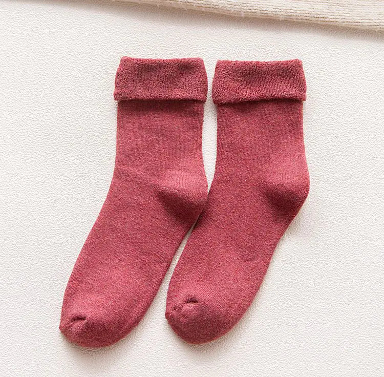 Thick cotton women's thermal socks in cozy autumn and winter style, designed for warmth and comfort by Trendy Attic Store01.