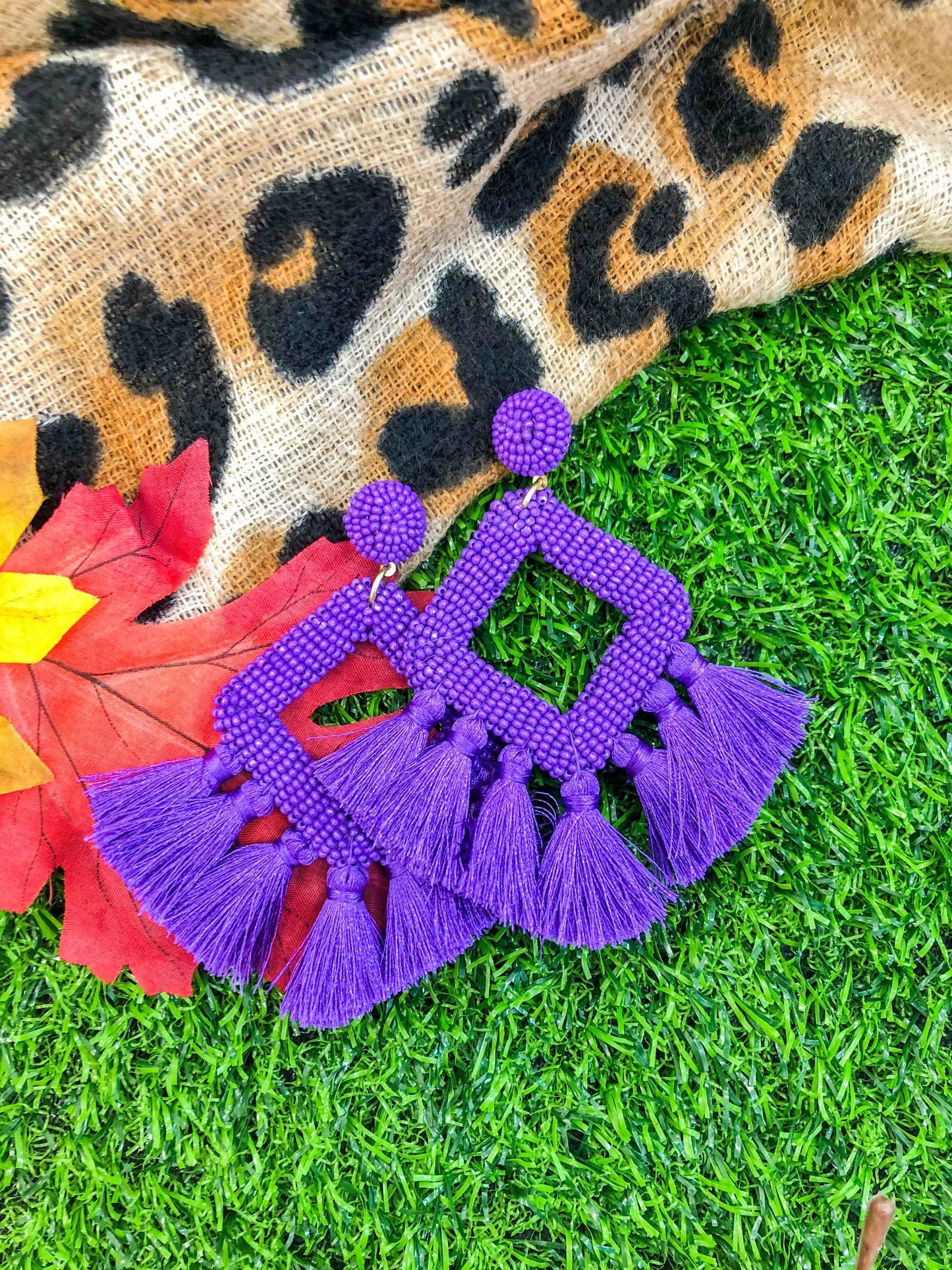 Hot Pink Ellie Fringe Drop Earrings - Plush Fashion Hub