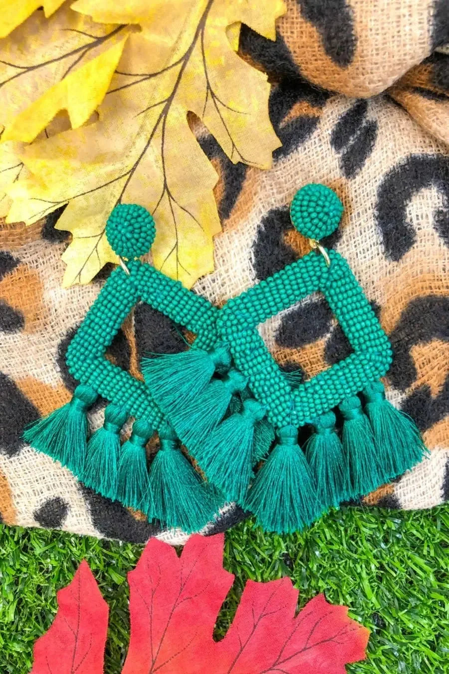 Hot Pink Ellie Fringe Drop Earrings - Plush Fashion Hub