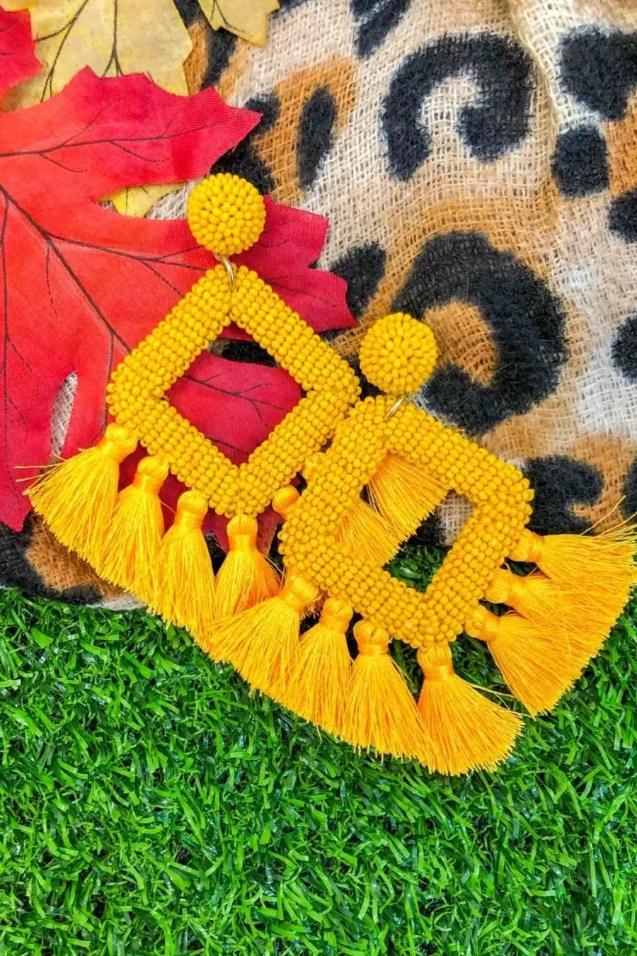 Hot Pink Ellie Fringe Drop Earrings - Plush Fashion Hub