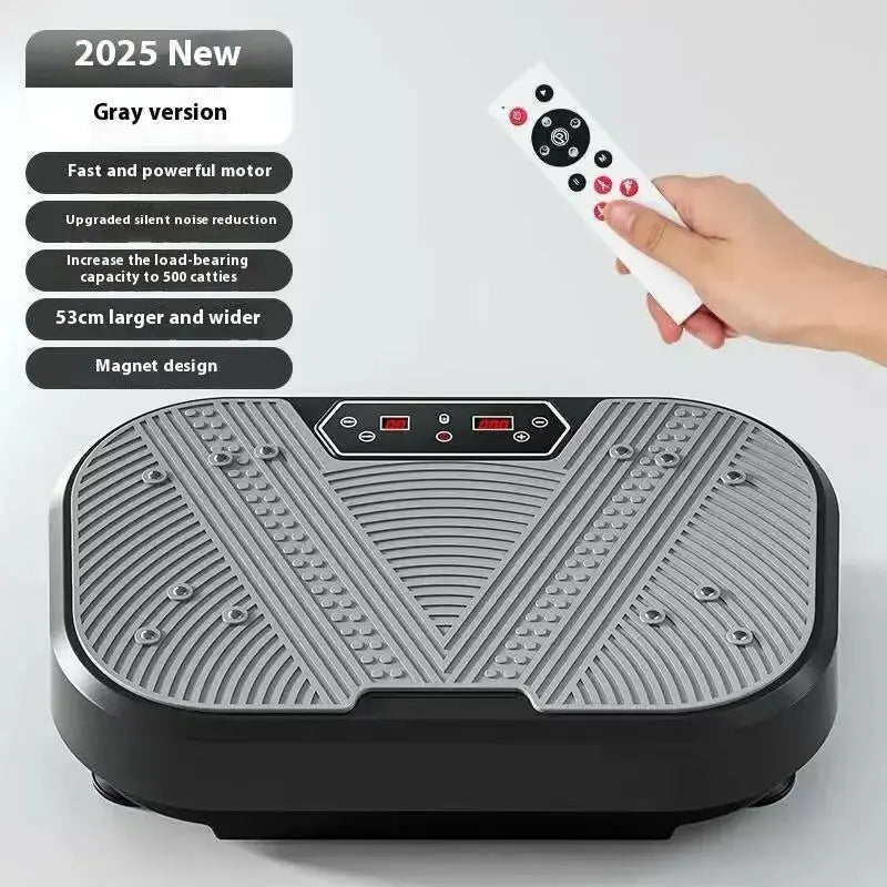 Full-body vibration plate from Plush Fashion Hub, a home fitness equipment for body shaping and muscle toning.