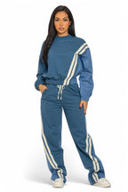 Two-tone long sleeve pants set by The House of Stylez, featuring a coordinated two-piece outfit with stylish design details.