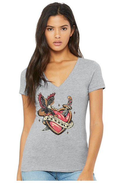 America Heart Tattoo graphic tee -clearance Pretty Little Patriot