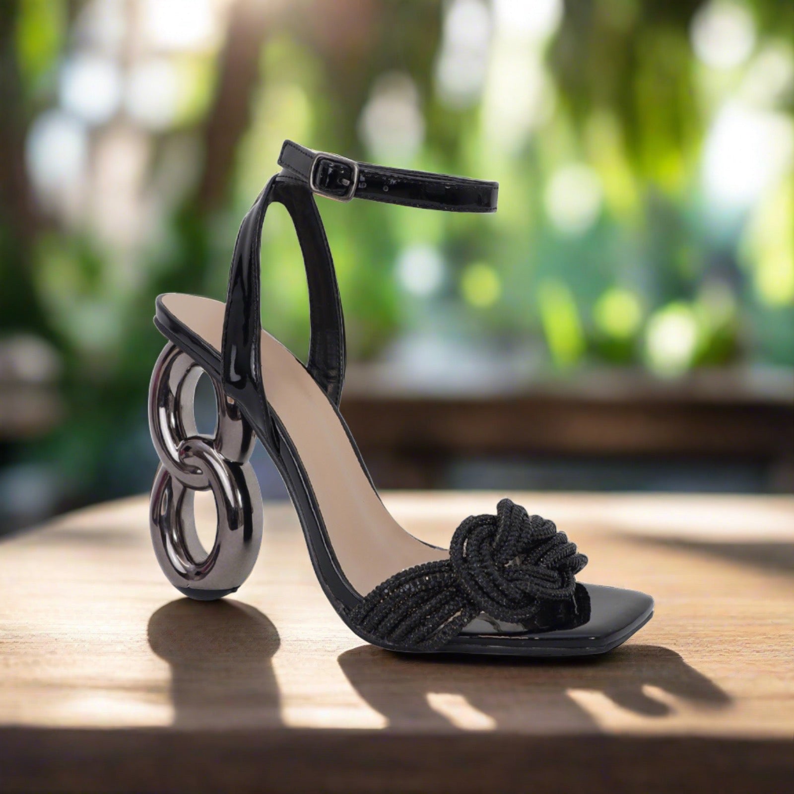 Pair of black Connie heels by The House of Stylez featuring sleek design and pointed toes.