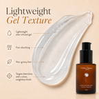 Timeless Organics Skin Care oil-free spot treatment serum for acne-prone skin, featuring a clear pump bottle with serum inside.