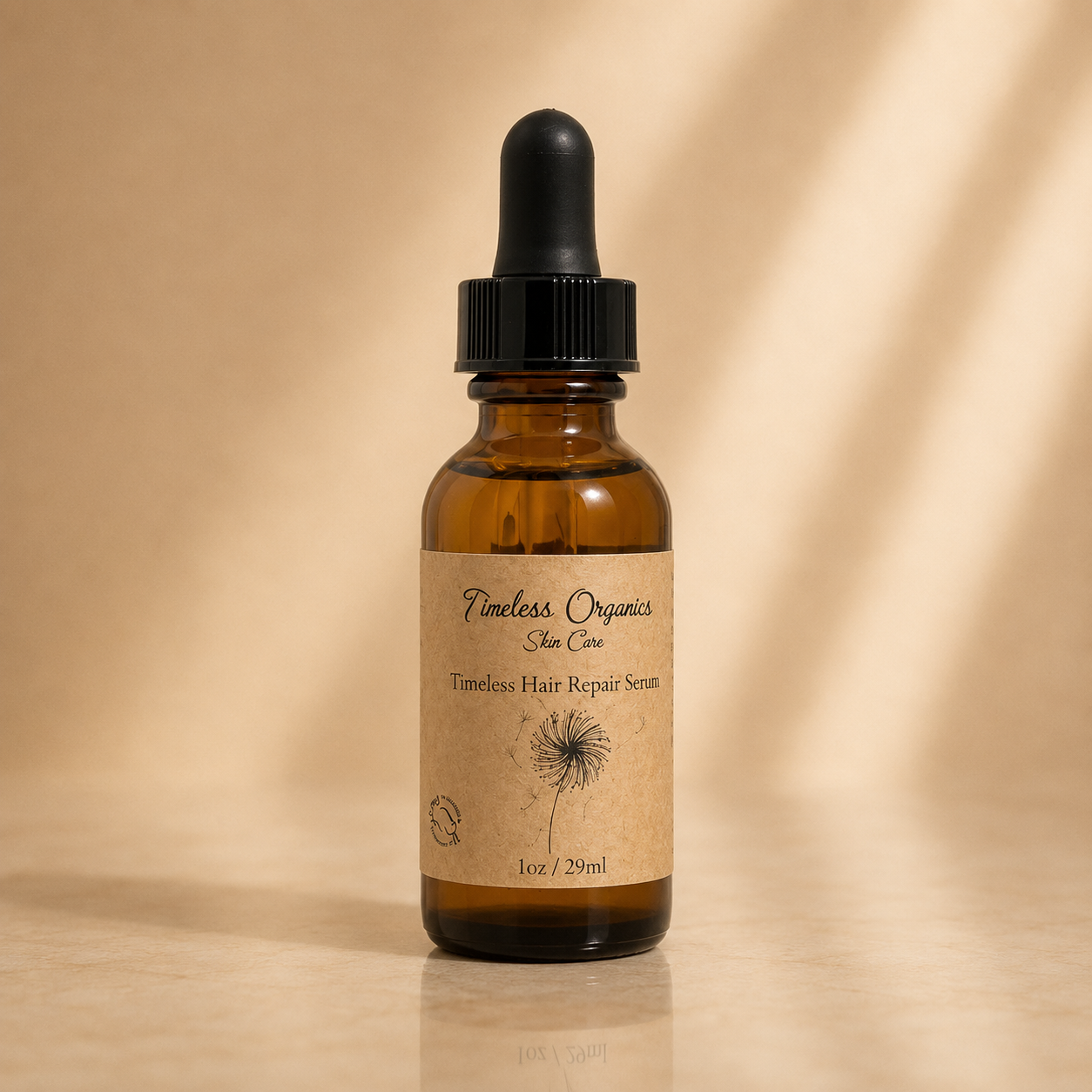 Plush Fashion Hub Hair Repair Serum bottle with dropper, designed for nourishing and revitalizing hair care.