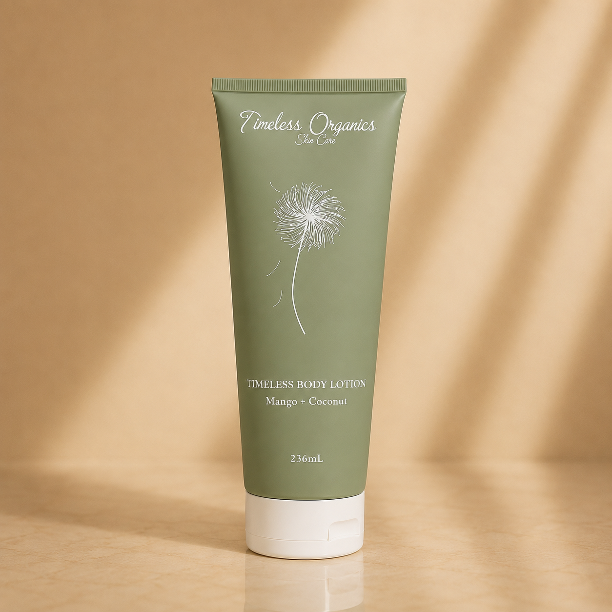 Creamy plush fashion hub timeless body lotion bottle with pump dispenser, smooth texture, and elegant packaging.