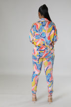 Fasheabe Misha Legging Set in Peach, featuring a coordinated top and leggings with a stylish, comfortable fit.