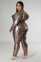 Plus size Amilia Love pant set by Fasheabe featuring a stylish matching top and wide-leg pants, perfect for casual wear.